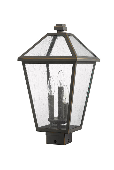 Outdoor Post Mount Fixture Z-Lite 579PHBS-ORB Oil Rubbed Bronze Talbot 3 Light Outdoor Post Mount Fixture Z-Lite