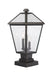 Outdoor Pier Mounted Fixture Z-Lite 579PHBS-SQPM-ORB Oil Rubbed Bronze Talbot 3 Light Outdoor Pier Mounted Fixture Z-Lite