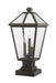 Outdoor Pier Mounted Fixture Z-Lite 579PHBS-SQPM-ORB Oil Rubbed Bronze Talbot 3 Light Outdoor Pier Mounted Fixture Z-Lite