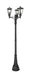 Outdoor Post Mounted Fixture Z-Lite 579PHMR-3-564P-BK Black Talbot 3 Light Outdoor Post Mount Fixture Z-Lite