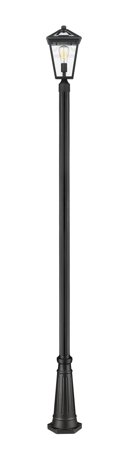 Outdoor Post Mounted Fixture Z-Lite 579PHMR-519P-BK Black Talbot 1 Light Outdoor Post Mounted Fixture Z-Lite