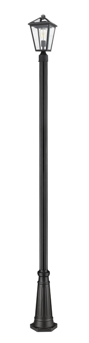 Outdoor Post Mounted Fixture Z-Lite 579PHMR-519P-BK Black Talbot 1 Light Outdoor Post Mounted Fixture Z-Lite