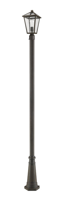 Outdoor Post Mounted Fixture Z-Lite 579PHMR-519P-ORB Oil Rubbed Bronze Talbot 1 Light Outdoor Post Mounted Fixture Z-Lite