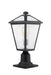 Outdoor Pier Mounted Fixture Z-Lite 579PHMR-533PM-BK Black Talbot 1 Light Outdoor Pier Mounted Fixture Z-Lite