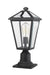 Outdoor Pier Mounted Fixture Z-Lite 579PHMR-533PM-BK Black Talbot 1 Light Outdoor Pier Mounted Fixture Z-Lite
