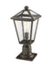 Outdoor Pier Mounted Fixture Z-Lite 579PHMR-533PM-ORB Oil Rubbed Bronze Talbot 1 Light Outdoor Pier Mounted Fixture Z-Lite