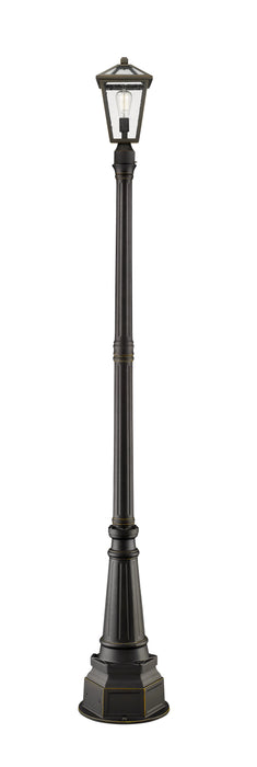 Outdoor Post Mounted Fixture Z-Lite 579PHMR-564P-ORB Oil Rubbed Bronze Talbot 1 Light Outdoor Post Mounted Fixture Z-Lite