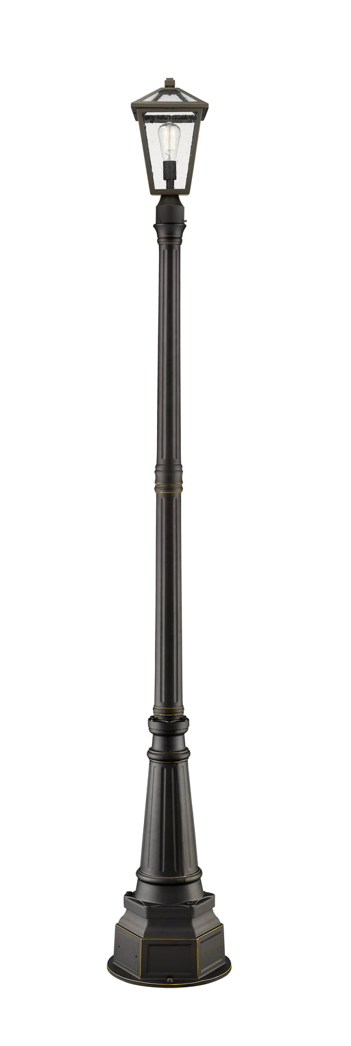 Outdoor Post Mounted Fixture Z-Lite 579PHMR-564P-ORB Oil Rubbed Bronze Talbot 1 Light Outdoor Post Mounted Fixture Z-Lite