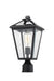 Outdoor Post Mount Fixture Z-Lite 579PHMR-BK Black Talbot 1 Light Outdoor Post Mount Fixture Z-Lite