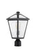 Outdoor Post Mount Fixture Z-Lite 579PHMR-BK Black Talbot 1 Light Outdoor Post Mount Fixture Z-Lite