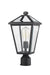 Outdoor Post Mount Fixture Z-Lite 579PHMR-BK Black Talbot 1 Light Outdoor Post Mount Fixture Z-Lite