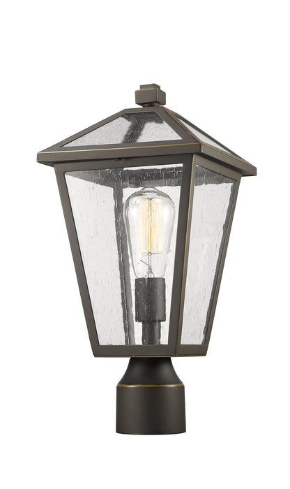 Outdoor Post Mount Fixture Z-Lite 579PHMR-ORB Oil Rubbed Bronze Talbot 1 Light Outdoor Post Mount Fixture Z-Lite