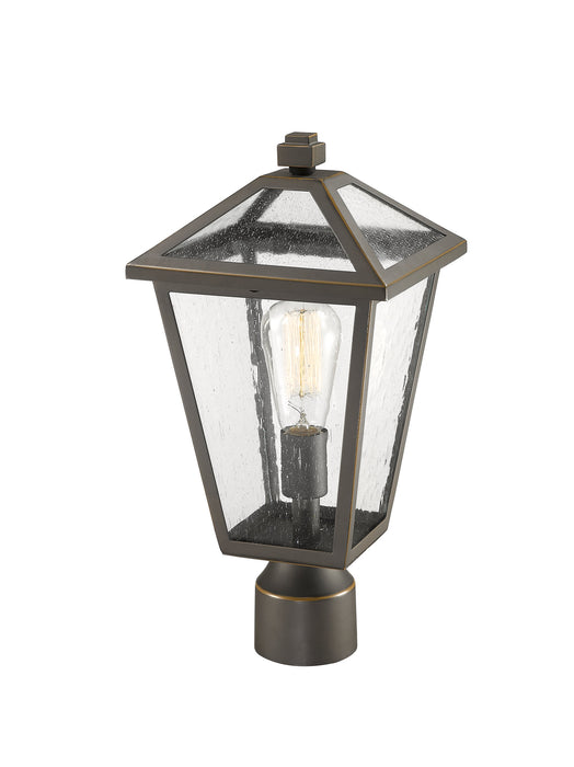 Outdoor Post Mount Fixture Z-Lite 579PHMR-ORB Oil Rubbed Bronze Talbot 1 Light Outdoor Post Mount Fixture Z-Lite