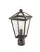 Outdoor Post Mount Fixture Z-Lite 579PHMR-ORB Oil Rubbed Bronze Talbot 1 Light Outdoor Post Mount Fixture Z-Lite
