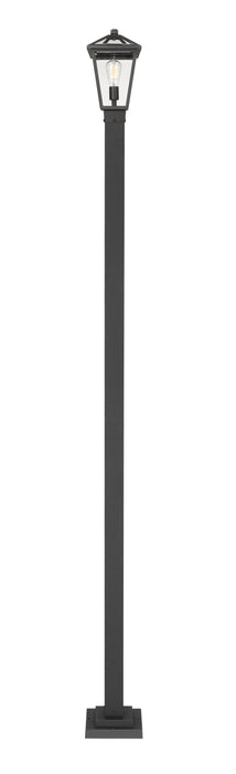 Outdoor Post Mounted Fixture Z-Lite 579PHMS-536P-BK Black Talbot 1 Light Outdoor Post Mounted Fixture Z-Lite