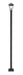 Outdoor Post Mounted Fixture Z-Lite 579PHMS-536P-BK Black Talbot 1 Light Outdoor Post Mounted Fixture Z-Lite