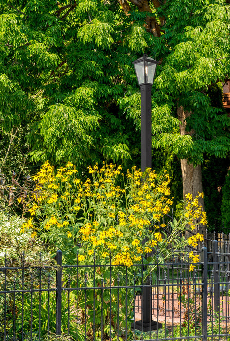 Outdoor Post Mounted Fixture Z-Lite 579PHMS-536P-BK Black Talbot 1 Light Outdoor Post Mounted Fixture Z-Lite