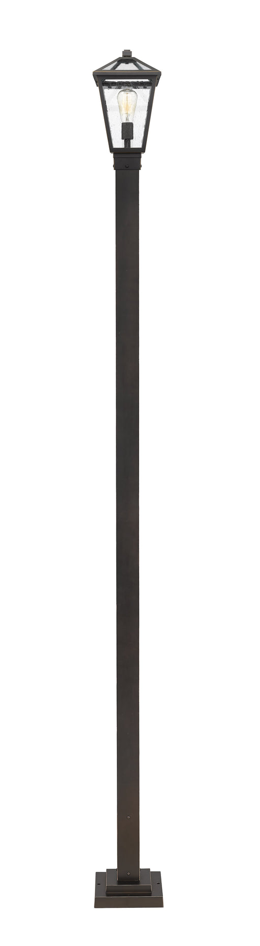 Outdoor Post Mounted Fixture Z-Lite 579PHMS-536P-ORB Oil Rubbed Bronze Talbot 1 Light Outdoor Post Mounted Fixture Z-Lite