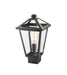 Outdoor Post Mount Fixture Z-Lite 579PHMS-BK Black Talbot 1 Light Outdoor Post Mount Fixture Z-Lite