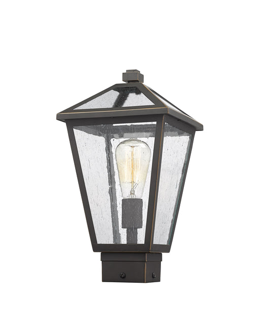 Outdoor Post Mount Fixture Z-Lite 579PHMS-ORB Oil Rubbed Bronze Talbot 1 Light Outdoor Post Mount Fixture Z-Lite