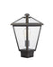 Outdoor Post Mount Fixture Z-Lite 579PHMS-ORB Oil Rubbed Bronze Talbot 1 Light Outdoor Post Mount Fixture Z-Lite