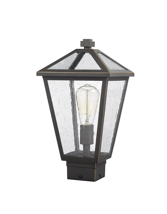 Outdoor Post Mount Fixture Z-Lite 579PHMS-ORB Oil Rubbed Bronze Talbot 1 Light Outdoor Post Mount Fixture Z-Lite