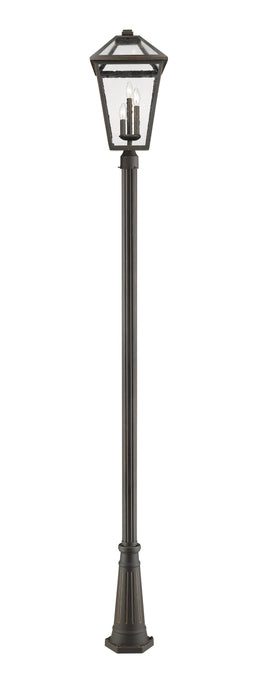 Outdoor Post Mounted Fixture Z-Lite 579PHXLR-519P-ORB Oil Rubbed Bronze Talbot 3 Light Outdoor Post Mounted Fixture Z-Lite