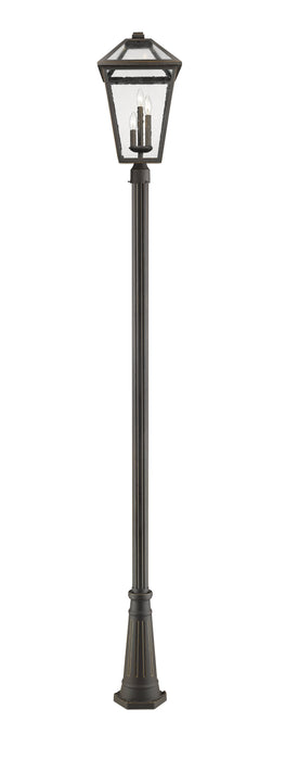 Outdoor Post Mounted Fixture Z-Lite 579PHXLR-519P-ORB Oil Rubbed Bronze Talbot 3 Light Outdoor Post Mounted Fixture Z-Lite
