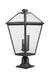 Outdoor Pier Mounted Fixture Z-Lite 579PHXLR-533PM-BK Black Talbot 3 Light Outdoor Pier Mounted Fixture Z-Lite