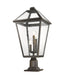 Outdoor Pier Mounted Fixture Z-Lite 579PHXLR-533PM-ORB Oil Rubbed Bronze Talbot 3 Light Outdoor Pier Mounted Fixture Z-Lite