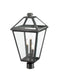 Outdoor Post Mount Fixture Z-Lite 579PHXLR-BK Black Talbot 3 Light Outdoor Post Mount Fixture Z-Lite