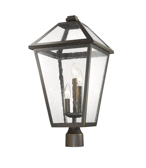 Outdoor Post Mount Fixture Z-Lite 579PHXLR-ORB Oil Rubbed Bronze Talbot 3 Light Outdoor Post Mount Fixture Z-Lite