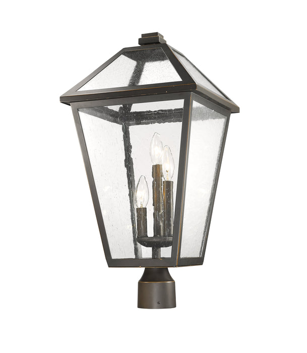 Outdoor Post Mount Fixture Z-Lite 579PHXLR-ORB Oil Rubbed Bronze Talbot 3 Light Outdoor Post Mount Fixture Z-Lite