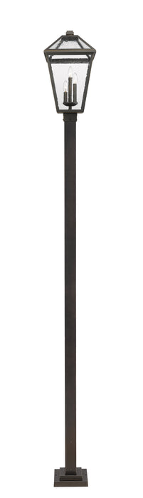 Outdoor Post Mounted Fixture Z-Lite 579PHXLS-536P-ORB Oil Rubbed Bronze Talbot 3 Light Outdoor Post Mounted Fixture Z-Lite