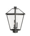 Outdoor Post Mount Fixture Z-Lite 579PHXLS-BK Black Talbot 3 Light Outdoor Post Mount Fixture Z-Lite