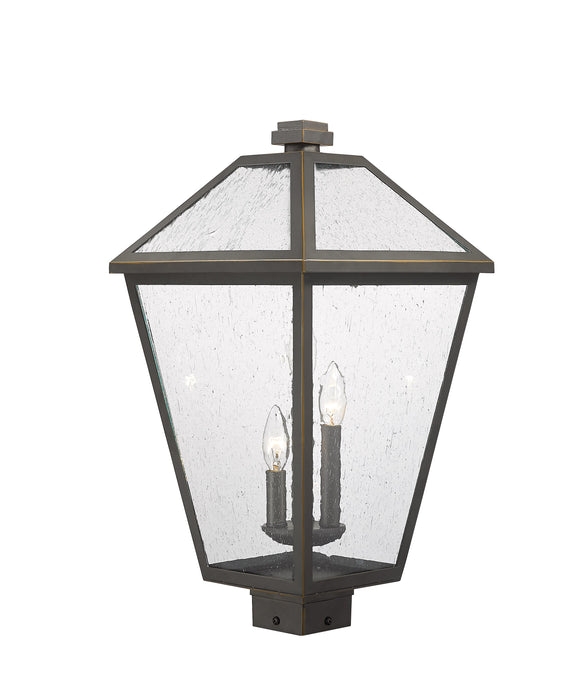 Outdoor Post Mount Fixture Z-Lite 579PHXLS-ORB Oil Rubbed Bronze Talbot 3 Light Outdoor Post Mount Fixture Z-Lite