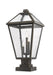 Outdoor Pier Mounted Fixture Z-Lite 579PHXLS-SQPM-ORB Oil Rubbed Bronze Talbot 3 Light Outdoor Pier Mounted Fixture Z-Lite