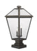 Outdoor Pier Mounted Fixture Z-Lite 579PHXLS-SQPM-ORB Oil Rubbed Bronze Talbot 3 Light Outdoor Pier Mounted Fixture Z-Lite