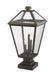 Outdoor Pier Mounted Fixture Z-Lite 579PHXLS-SQPM-ORB Oil Rubbed Bronze Talbot 3 Light Outdoor Pier Mounted Fixture Z-Lite