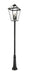 Outdoor Post Mounted Fixture Z-Lite 579PHXLXR-511P-BK Black Talbot 4 Light Outdoor Post Mounted Fixture Z-Lite