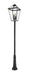 Outdoor Post Mounted Fixture Z-Lite 579PHXLXR-511P-BK Black Talbot 4 Light Outdoor Post Mounted Fixture Z-Lite