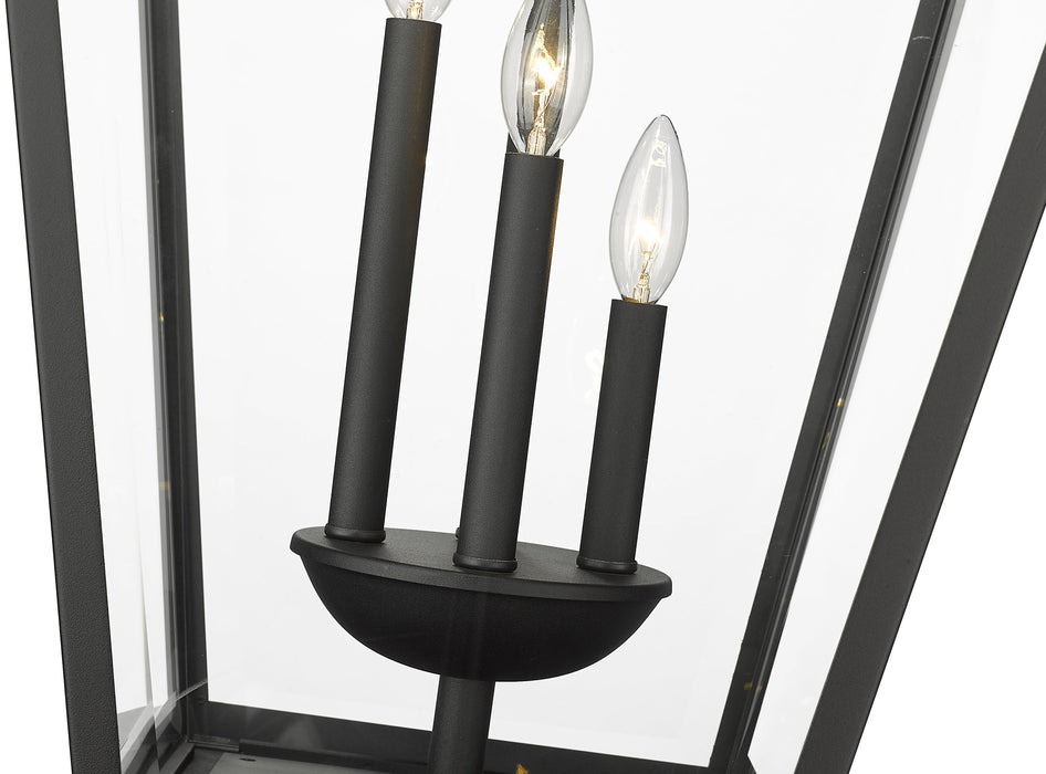 Outdoor Post Mounted Fixture Z-Lite 579PHXLXR-511P-BK Black Talbot 4 Light Outdoor Post Mounted Fixture Z-Lite