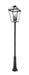Outdoor Post Mounted Fixture Z-Lite 579PHXLXR-511P-BK Black Talbot 4 Light Outdoor Post Mounted Fixture Z-Lite