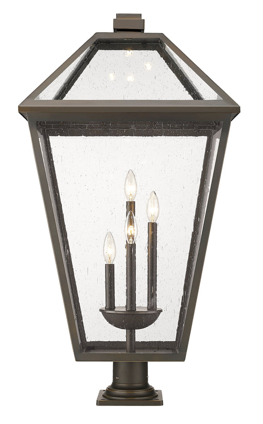 Outdoor Pier Mounted Fixture Z-Lite 579PHXLXR-533PM-ORB Oil Rubbed Bronze Talbot 4 Light Outdoor Pier Mounted Fixture Z-Lite