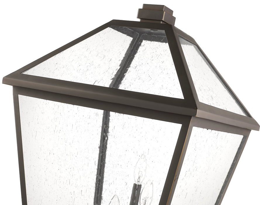 Outdoor Post Mounted Fixture Z-Lite 579PHXLXR-564P-ORB Oil Rubbed Bronze Talbot 4 Light Outdoor Post Mounted Fixture Z-Lite