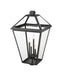 Outdoor Post Mount Fixture Z-Lite 579PHXLXR-BK Black Talbot 4 Light Outdoor Post Mount Fixture Z-Lite