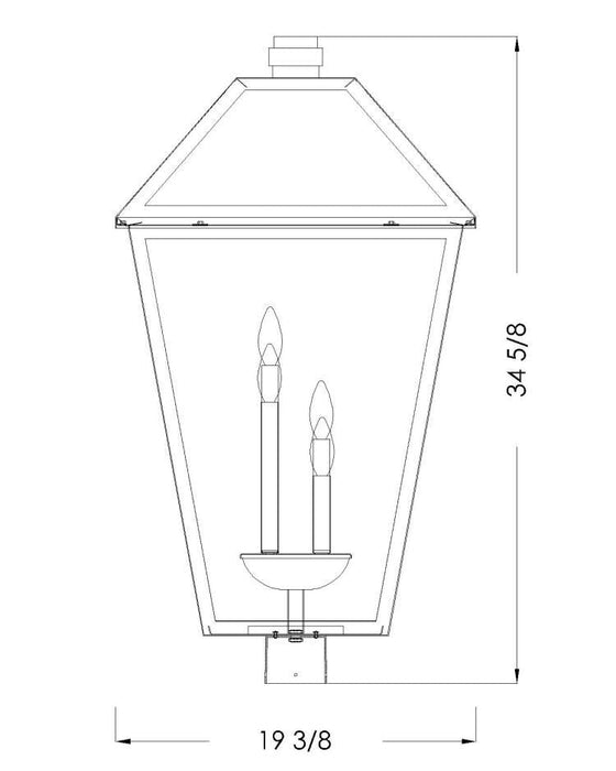 Outdoor Post Mount Fixture Z-Lite 579PHXLXR-BK Black Talbot 4 Light Outdoor Post Mount Fixture Z-Lite