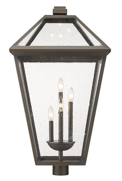 Outdoor Post Mount Fixture Z-Lite 579PHXLXR-ORB Oil Rubbed Bronze Talbot 4 Light Outdoor Post Mount Fixture Z-Lite