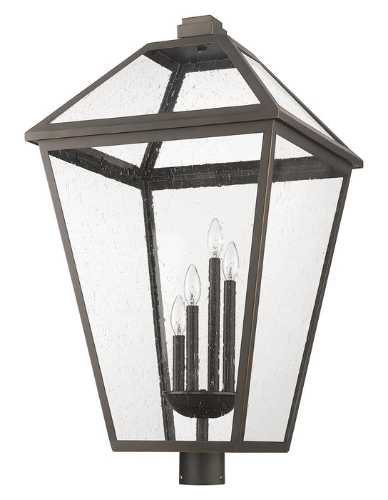 Outdoor Post Mount Fixture Z-Lite 579PHXLXR-ORB Oil Rubbed Bronze Talbot 4 Light Outdoor Post Mount Fixture Z-Lite