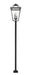 Outdoor Post Mounted Fixture Z-Lite 579PHXLXS-536P-BK Black Talbot 4 Light Outdoor Post Mounted Fixture Z-Lite